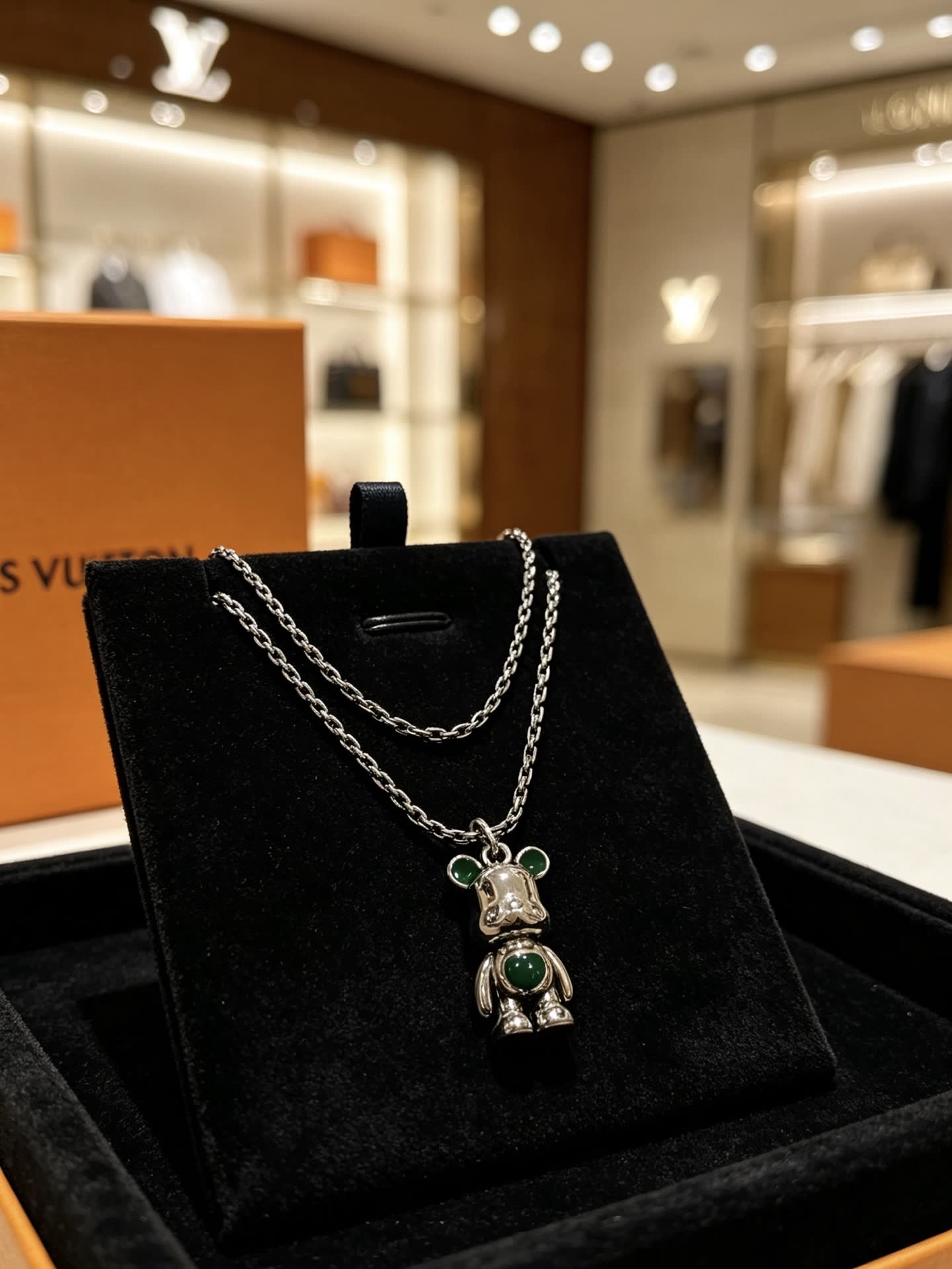 Louis Vuitton Bear Pendant Necklace
